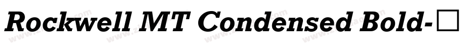Rockwell MT Condensed Bold字体转换